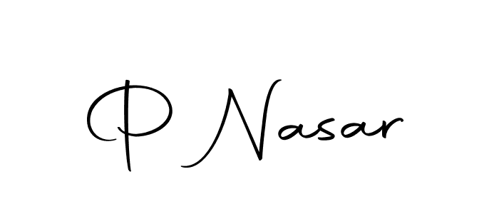 You should practise on your own different ways (Autography-DOLnW) to write your name (P Nasar) in signature. don't let someone else do it for you. P Nasar signature style 10 images and pictures png