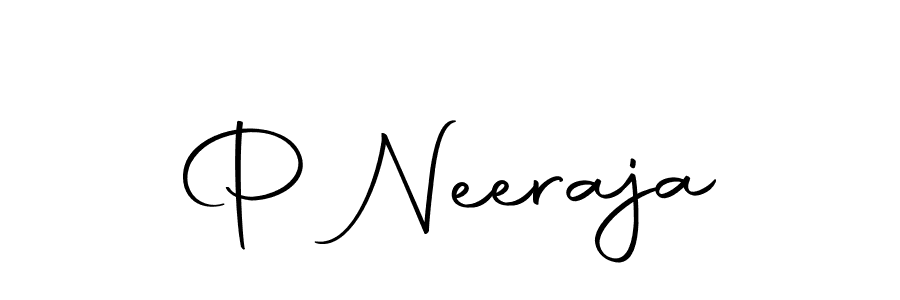 The best way (Autography-DOLnW) to make a short signature is to pick only two or three words in your name. The name P Neeraja include a total of six letters. For converting this name. P Neeraja signature style 10 images and pictures png