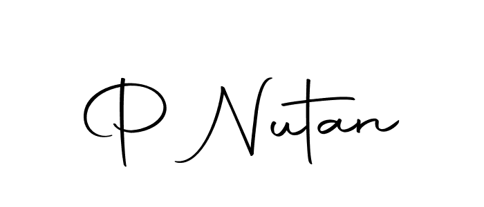 The best way (Autography-DOLnW) to make a short signature is to pick only two or three words in your name. The name P Nutan include a total of six letters. For converting this name. P Nutan signature style 10 images and pictures png