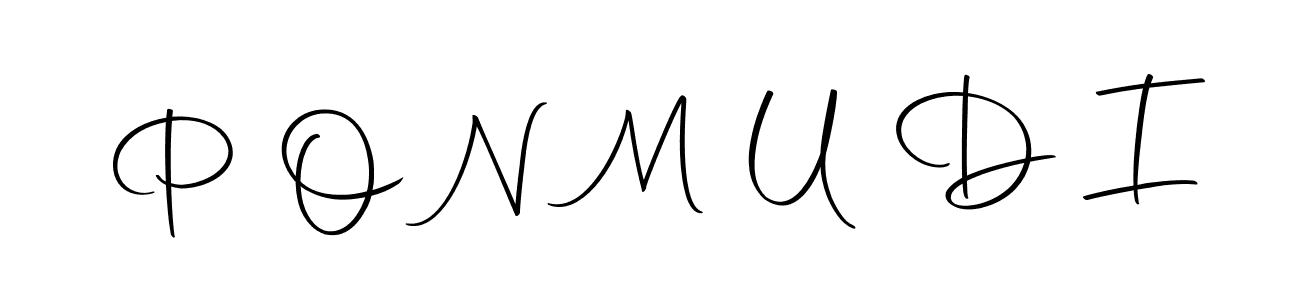 Make a beautiful signature design for name P O N M U D I. With this signature (Autography-DOLnW) style, you can create a handwritten signature for free. P O N M U D I signature style 10 images and pictures png
