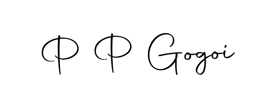 How to make P P Gogoi name signature. Use Autography-DOLnW style for creating short signs online. This is the latest handwritten sign. P P Gogoi signature style 10 images and pictures png