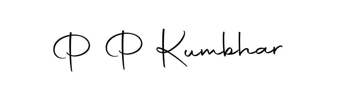 Create a beautiful signature design for name P P Kumbhar. With this signature (Autography-DOLnW) fonts, you can make a handwritten signature for free. P P Kumbhar signature style 10 images and pictures png