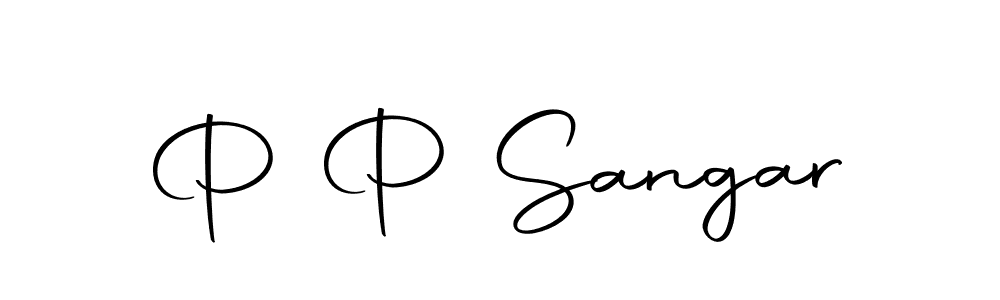 How to make P P Sangar name signature. Use Autography-DOLnW style for creating short signs online. This is the latest handwritten sign. P P Sangar signature style 10 images and pictures png