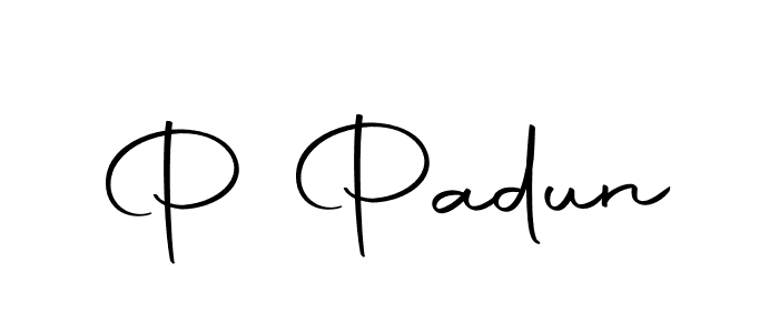 Create a beautiful signature design for name P Padun. With this signature (Autography-DOLnW) fonts, you can make a handwritten signature for free. P Padun signature style 10 images and pictures png