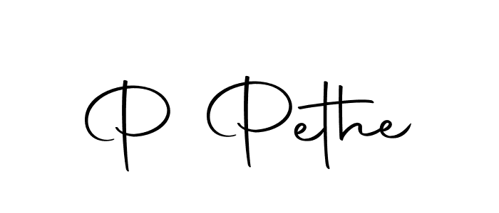 Create a beautiful signature design for name P Pethe. With this signature (Autography-DOLnW) fonts, you can make a handwritten signature for free. P Pethe signature style 10 images and pictures png