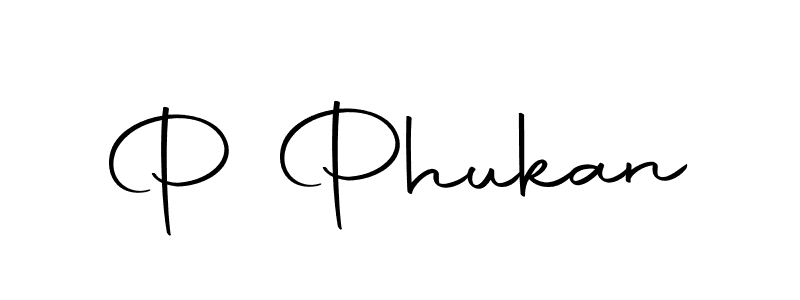 Make a beautiful signature design for name P Phukan. With this signature (Autography-DOLnW) style, you can create a handwritten signature for free. P Phukan signature style 10 images and pictures png