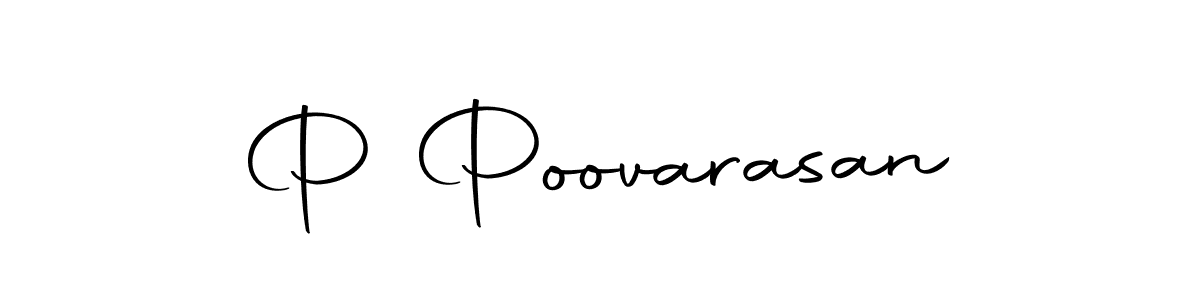 Create a beautiful signature design for name P Poovarasan. With this signature (Autography-DOLnW) fonts, you can make a handwritten signature for free. P Poovarasan signature style 10 images and pictures png