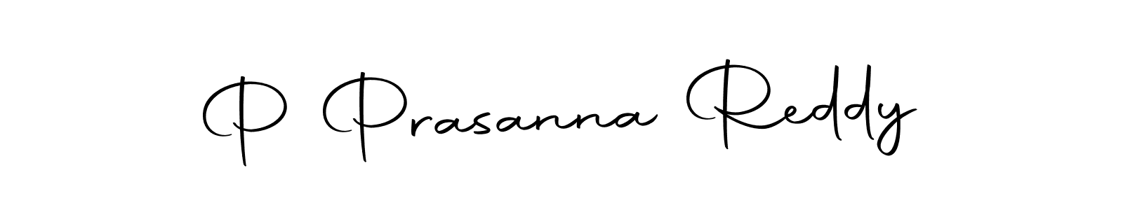 How to make P Prasanna Reddy name signature. Use Autography-DOLnW style for creating short signs online. This is the latest handwritten sign. P Prasanna Reddy signature style 10 images and pictures png