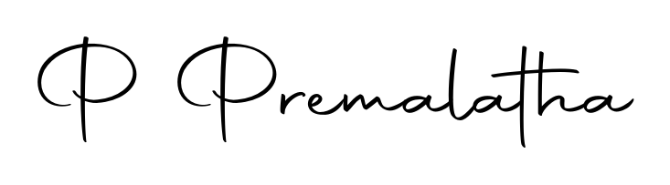 Make a beautiful signature design for name P Premalatha. Use this online signature maker to create a handwritten signature for free. P Premalatha signature style 10 images and pictures png