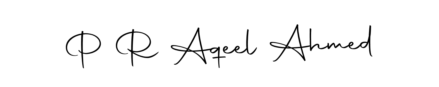 The best way (Autography-DOLnW) to make a short signature is to pick only two or three words in your name. The name P R Aqeel Ahmed include a total of six letters. For converting this name. P R Aqeel Ahmed signature style 10 images and pictures png