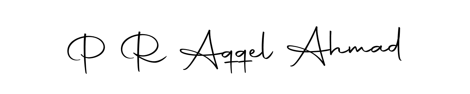 Here are the top 10 professional signature styles for the name P R Aqqel Ahmad. These are the best autograph styles you can use for your name. P R Aqqel Ahmad signature style 10 images and pictures png