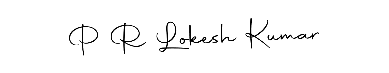 Create a beautiful signature design for name P R Lokesh Kumar. With this signature (Autography-DOLnW) fonts, you can make a handwritten signature for free. P R Lokesh Kumar signature style 10 images and pictures png