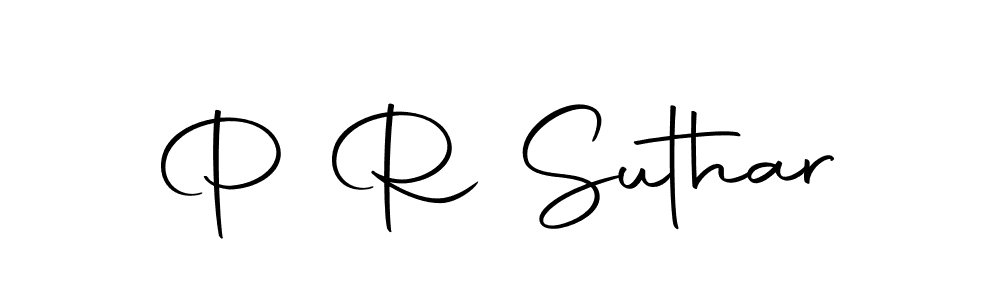 Create a beautiful signature design for name P R Suthar. With this signature (Autography-DOLnW) fonts, you can make a handwritten signature for free. P R Suthar signature style 10 images and pictures png