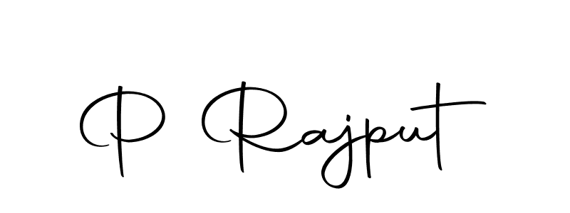 Create a beautiful signature design for name P Rajput. With this signature (Autography-DOLnW) fonts, you can make a handwritten signature for free. P Rajput signature style 10 images and pictures png