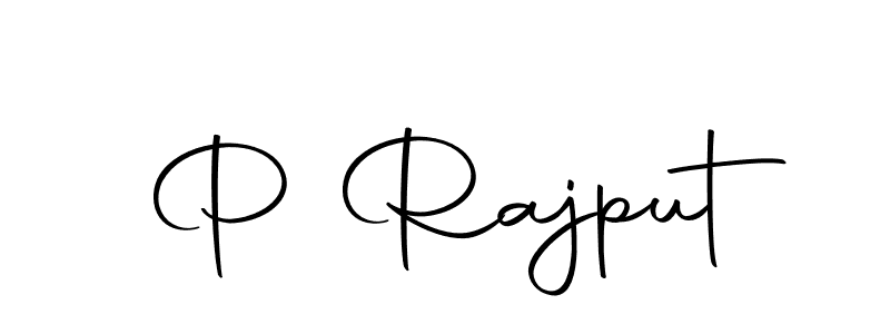 Create a beautiful signature design for name P Rajput. With this signature (Autography-DOLnW) fonts, you can make a handwritten signature for free. P Rajput signature style 10 images and pictures png