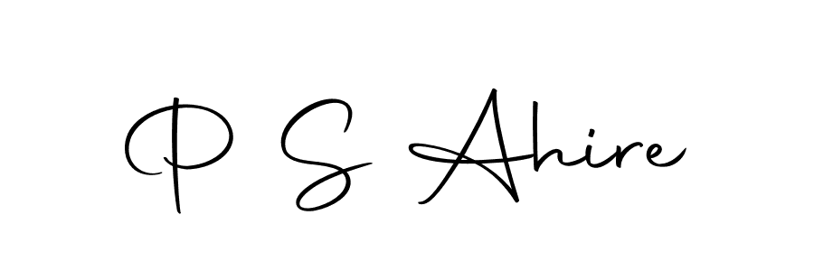 Design your own signature with our free online signature maker. With this signature software, you can create a handwritten (Autography-DOLnW) signature for name P S Ahire. P S Ahire signature style 10 images and pictures png