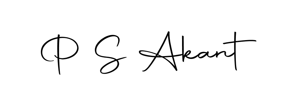 The best way (Autography-DOLnW) to make a short signature is to pick only two or three words in your name. The name P S Akant include a total of six letters. For converting this name. P S Akant signature style 10 images and pictures png