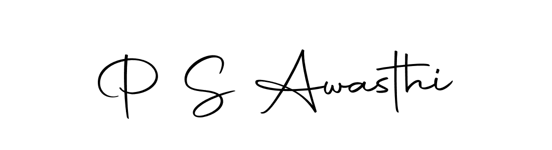 P S Awasthi stylish signature style. Best Handwritten Sign (Autography-DOLnW) for my name. Handwritten Signature Collection Ideas for my name P S Awasthi. P S Awasthi signature style 10 images and pictures png