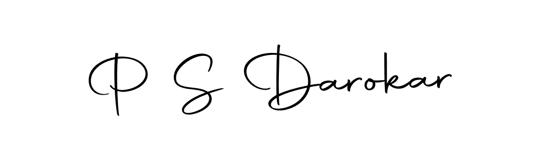 Create a beautiful signature design for name P S Darokar. With this signature (Autography-DOLnW) fonts, you can make a handwritten signature for free. P S Darokar signature style 10 images and pictures png