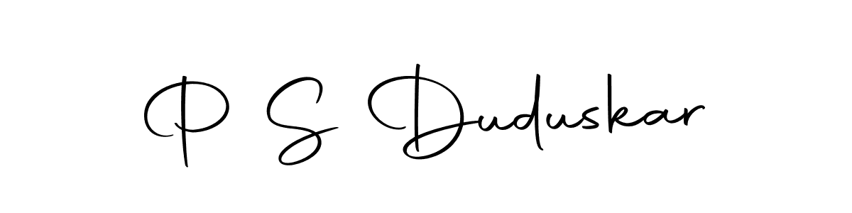 How to make P S Duduskar signature? Autography-DOLnW is a professional autograph style. Create handwritten signature for P S Duduskar name. P S Duduskar signature style 10 images and pictures png