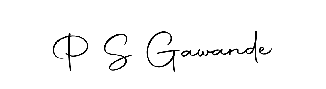 How to make P S Gawande name signature. Use Autography-DOLnW style for creating short signs online. This is the latest handwritten sign. P S Gawande signature style 10 images and pictures png