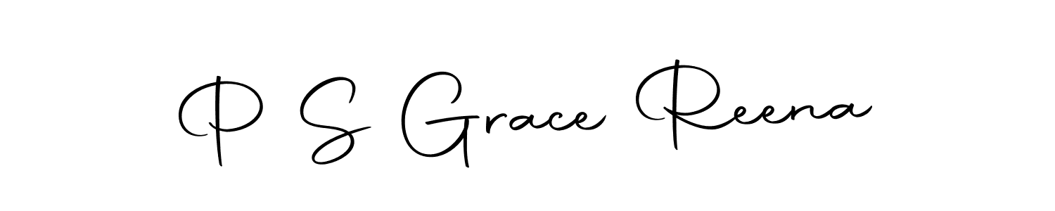 Use a signature maker to create a handwritten signature online. With this signature software, you can design (Autography-DOLnW) your own signature for name P S Grace Reena. P S Grace Reena signature style 10 images and pictures png