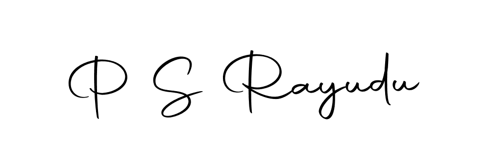 P S Rayudu stylish signature style. Best Handwritten Sign (Autography-DOLnW) for my name. Handwritten Signature Collection Ideas for my name P S Rayudu. P S Rayudu signature style 10 images and pictures png