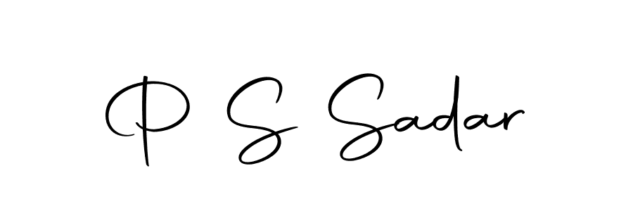 Create a beautiful signature design for name P S Sadar. With this signature (Autography-DOLnW) fonts, you can make a handwritten signature for free. P S Sadar signature style 10 images and pictures png