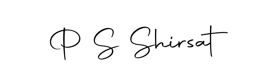 Create a beautiful signature design for name P S Shirsat. With this signature (Autography-DOLnW) fonts, you can make a handwritten signature for free. P S Shirsat signature style 10 images and pictures png