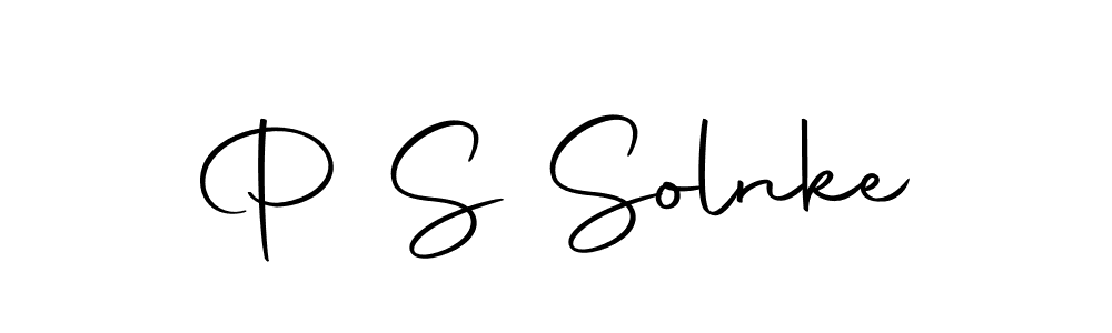 You should practise on your own different ways (Autography-DOLnW) to write your name (P S Solnke) in signature. don't let someone else do it for you. P S Solnke signature style 10 images and pictures png