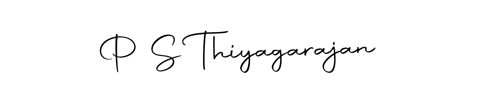 The best way (Autography-DOLnW) to make a short signature is to pick only two or three words in your name. The name P S Thiyagarajan include a total of six letters. For converting this name. P S Thiyagarajan signature style 10 images and pictures png