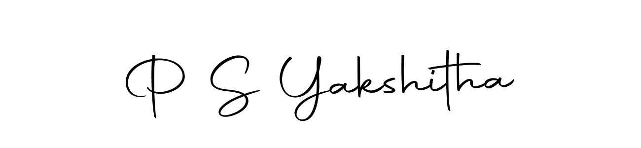 You should practise on your own different ways (Autography-DOLnW) to write your name (P S Yakshitha) in signature. don't let someone else do it for you. P S Yakshitha signature style 10 images and pictures png