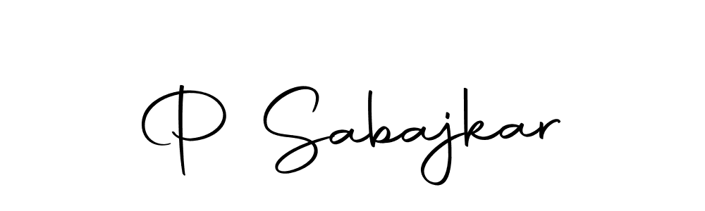 Make a beautiful signature design for name P Sabajkar. Use this online signature maker to create a handwritten signature for free. P Sabajkar signature style 10 images and pictures png