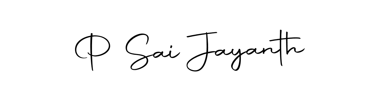 Use a signature maker to create a handwritten signature online. With this signature software, you can design (Autography-DOLnW) your own signature for name P Sai Jayanth. P Sai Jayanth signature style 10 images and pictures png