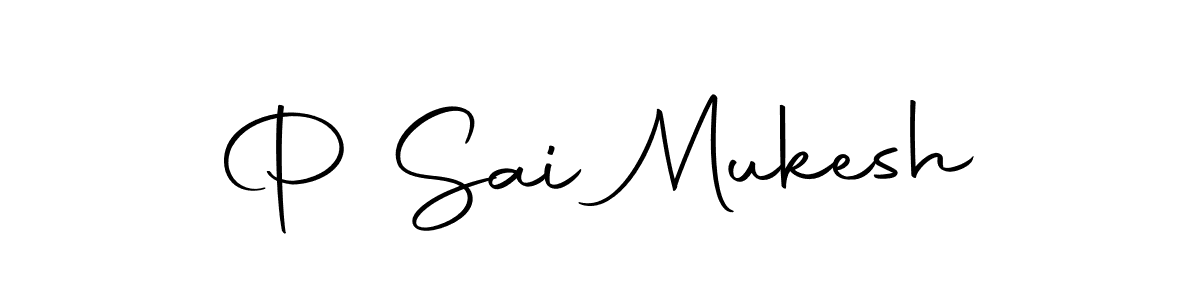 Make a beautiful signature design for name P Sai Mukesh. With this signature (Autography-DOLnW) style, you can create a handwritten signature for free. P Sai Mukesh signature style 10 images and pictures png