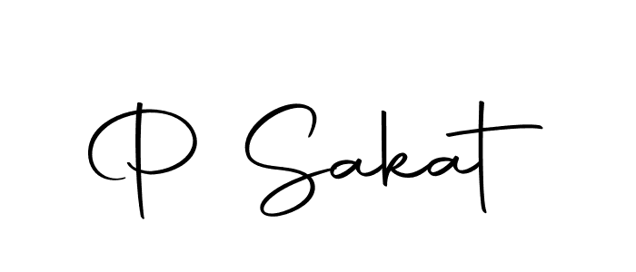 How to make P Sakat signature? Autography-DOLnW is a professional autograph style. Create handwritten signature for P Sakat name. P Sakat signature style 10 images and pictures png