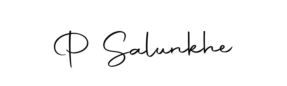 The best way (Autography-DOLnW) to make a short signature is to pick only two or three words in your name. The name P Salunkhe include a total of six letters. For converting this name. P Salunkhe signature style 10 images and pictures png