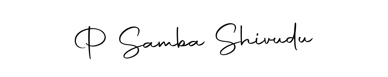 Here are the top 10 professional signature styles for the name P Samba Shivudu. These are the best autograph styles you can use for your name. P Samba Shivudu signature style 10 images and pictures png