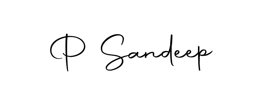 Make a beautiful signature design for name P Sandeep. With this signature (Autography-DOLnW) style, you can create a handwritten signature for free. P Sandeep signature style 10 images and pictures png