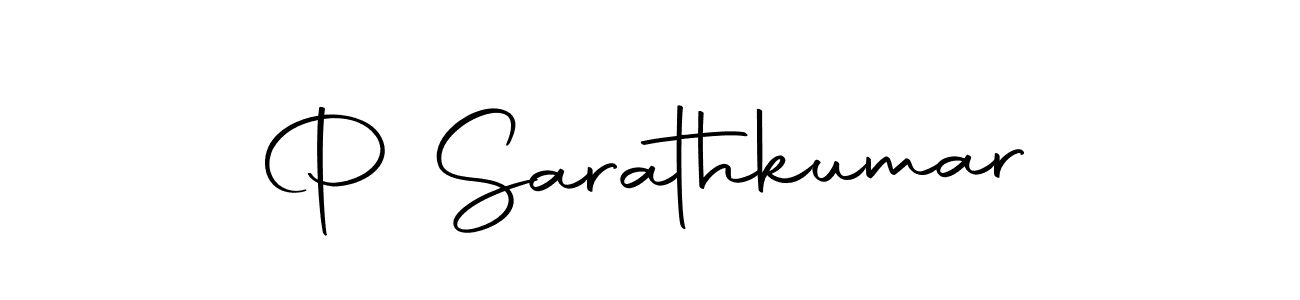 How to make P Sarathkumar name signature. Use Autography-DOLnW style for creating short signs online. This is the latest handwritten sign. P Sarathkumar signature style 10 images and pictures png