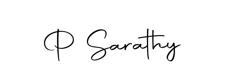 Make a beautiful signature design for name P Sarathy. Use this online signature maker to create a handwritten signature for free. P Sarathy signature style 10 images and pictures png