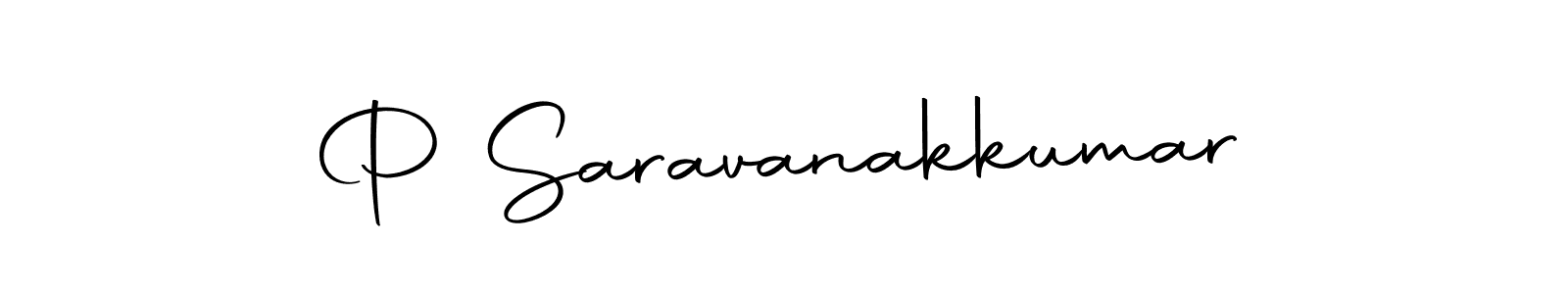 How to make P Saravanakkumar name signature. Use Autography-DOLnW style for creating short signs online. This is the latest handwritten sign. P Saravanakkumar signature style 10 images and pictures png