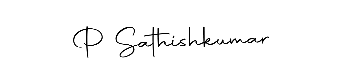Use a signature maker to create a handwritten signature online. With this signature software, you can design (Autography-DOLnW) your own signature for name P Sathishkumar. P Sathishkumar signature style 10 images and pictures png