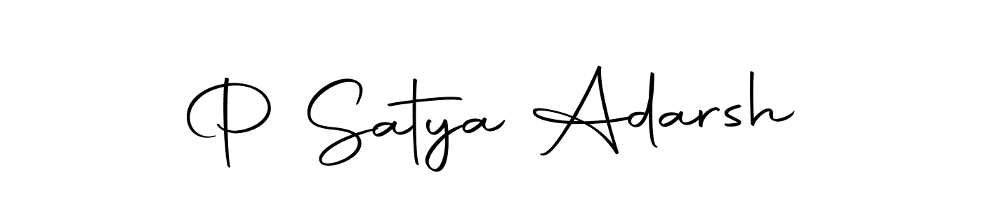 You should practise on your own different ways (Autography-DOLnW) to write your name (P Satya Adarsh) in signature. don't let someone else do it for you. P Satya Adarsh signature style 10 images and pictures png