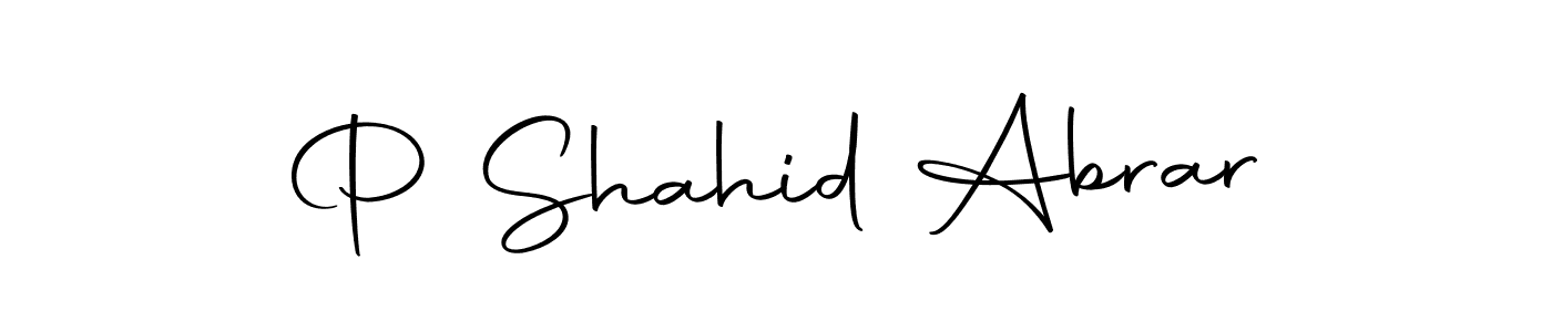 P Shahid Abrar stylish signature style. Best Handwritten Sign (Autography-DOLnW) for my name. Handwritten Signature Collection Ideas for my name P Shahid Abrar. P Shahid Abrar signature style 10 images and pictures png