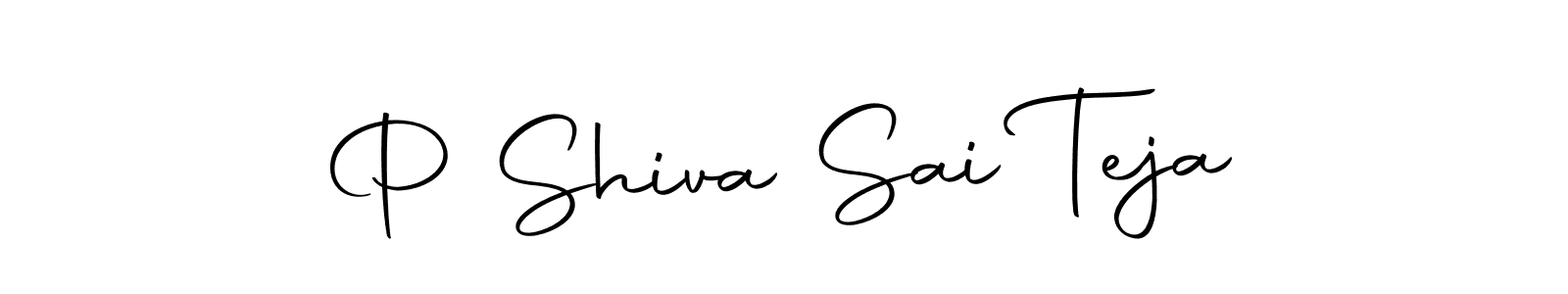 Use a signature maker to create a handwritten signature online. With this signature software, you can design (Autography-DOLnW) your own signature for name P Shiva Sai Teja. P Shiva Sai Teja signature style 10 images and pictures png