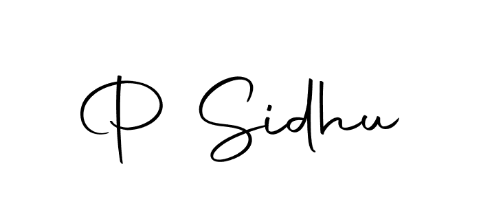 Design your own signature with our free online signature maker. With this signature software, you can create a handwritten (Autography-DOLnW) signature for name P Sidhu. P Sidhu signature style 10 images and pictures png