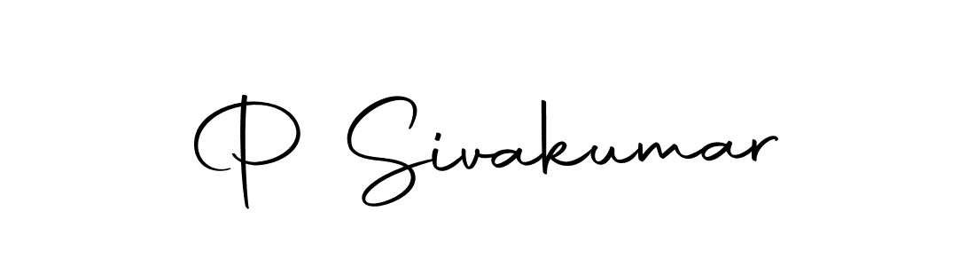 You can use this online signature creator to create a handwritten signature for the name P Sivakumar. This is the best online autograph maker. P Sivakumar signature style 10 images and pictures png