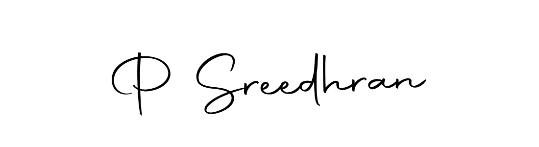 Make a short P Sreedhran signature style. Manage your documents anywhere anytime using Autography-DOLnW. Create and add eSignatures, submit forms, share and send files easily. P Sreedhran signature style 10 images and pictures png