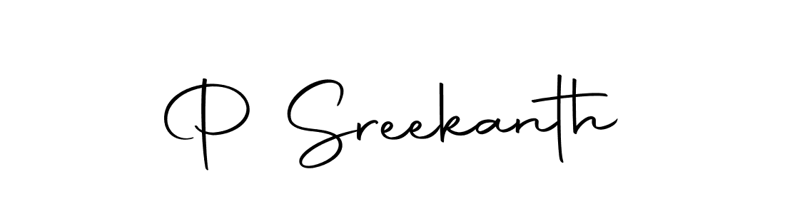 Make a beautiful signature design for name P Sreekanth. Use this online signature maker to create a handwritten signature for free. P Sreekanth signature style 10 images and pictures png